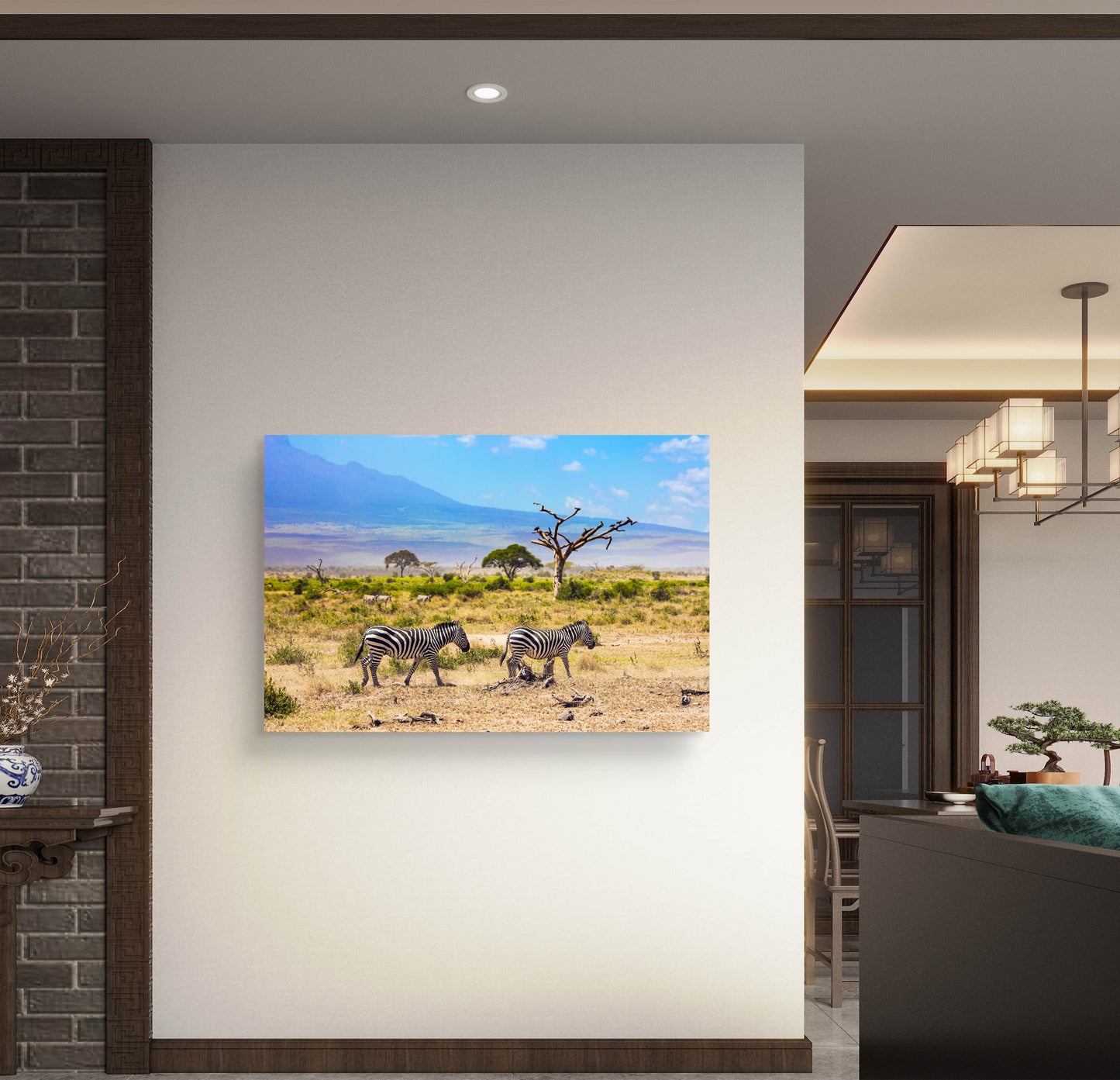Zebras in African Savannah