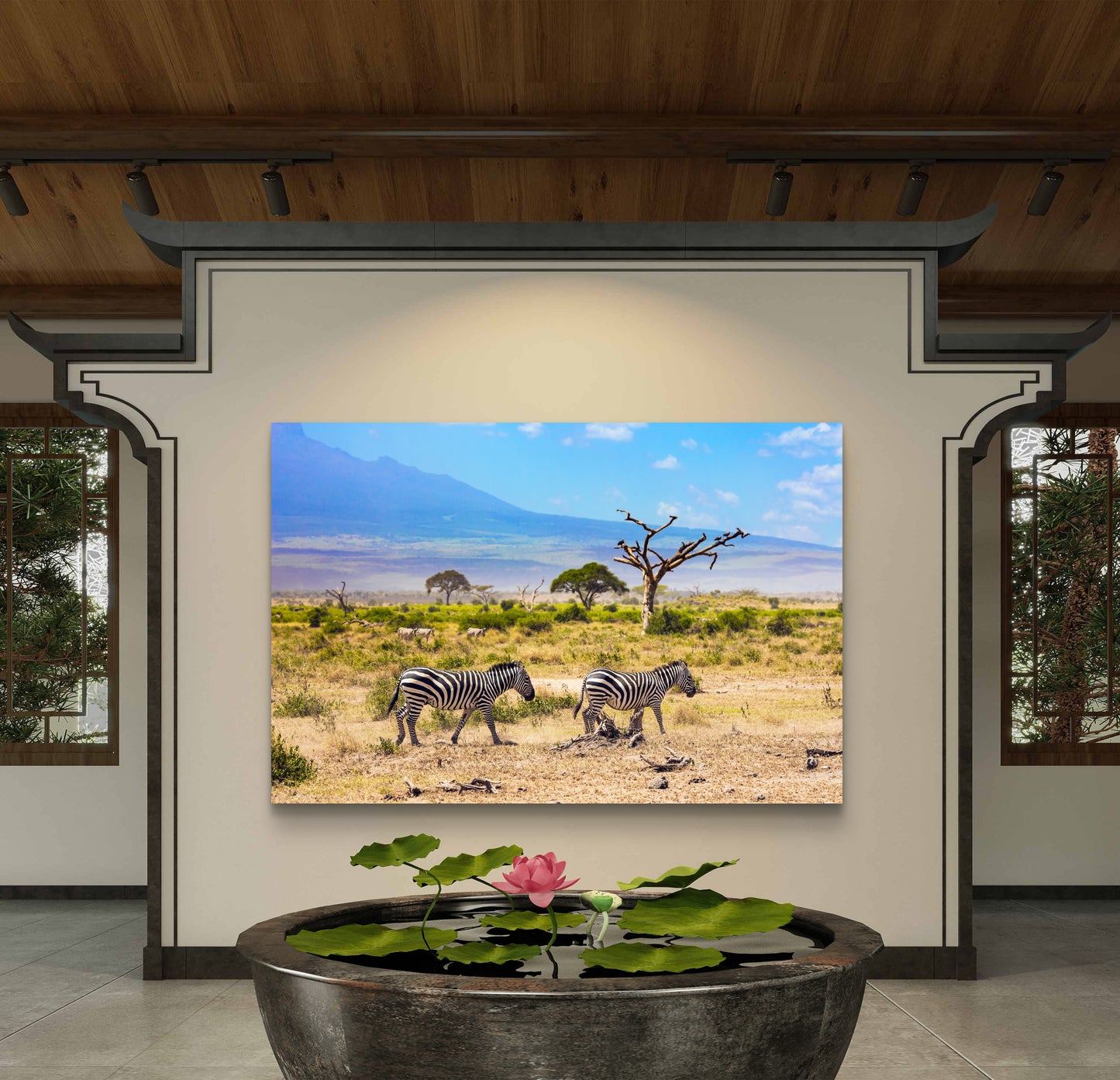 Zebras in African Savannah