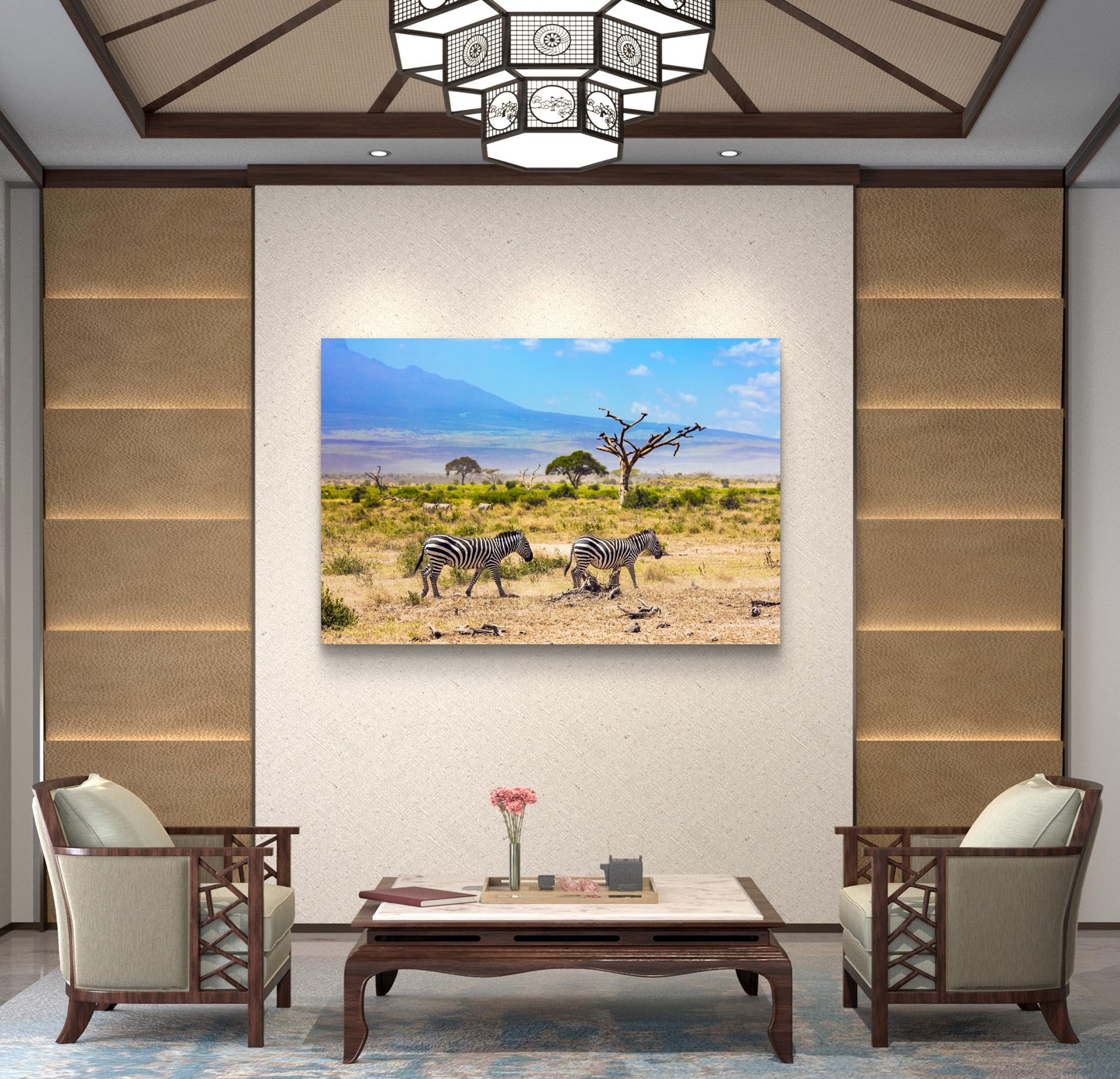 Zebras in African Savannah